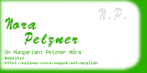 nora pelzner business card